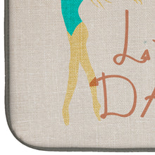 Load image into Gallery viewer, Let's Dance Linen Light Dish Drying Mat – Absorbent, Artistic Kitchen Essentials BB5376DDM
