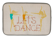Load image into Gallery viewer, Let's Dance Linen Light Dish Drying Mat – Absorbent, Artistic Kitchen Essentials BB5376DDM