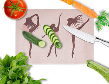 Load image into Gallery viewer, Dancers Linen Pink Glass Cutting Boards – Durable, Decorative Kitchen Art Large BB5377LCB