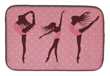 Load image into Gallery viewer, Dancers Linen Pink Polkadots Dish Drying Mat – Absorbent, Artistic Kitchen Essentials BB5378DDM
