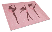 Load image into Gallery viewer, Dancers Linen Pink Polkadots Glass Cutting Boards – Durable, Decorative Kitchen Art Large BB5378LCB