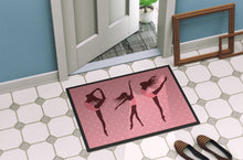 Load image into Gallery viewer, Dancers Linen Pink Polkadots Doormat - 18x27 Decorative Floor Mat – Indoor/Outdoor Rug with Artistic Flair BB5378MAT