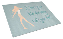 Load image into Gallery viewer, Dancing is Like Dreaming Glass Cutting Boards – Durable, Decorative Kitchen Art Large BB5379LCB