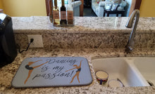 Load image into Gallery viewer, Dancing is My Passion Dish Drying Mat – Absorbent, Artistic Kitchen Essentials BB5381DDM