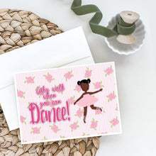 Load image into Gallery viewer, Ballet African American Pigtails Greeting Cards -  Blank Note Cards – 8-Pack of Artist-Designed Cards with Envelopes