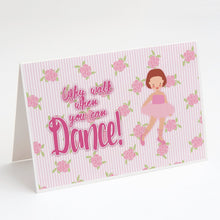 Load image into Gallery viewer, Ballet Red Short Hair Greeting Cards -  Blank Note Cards – 8-Pack of Artist-Designed Cards with Envelopes