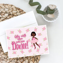 Load image into Gallery viewer, Ballet African American Short Hair Greeting Cards -  Blank Note Cards – 8-Pack of Artist-Designed Cards with Envelopes