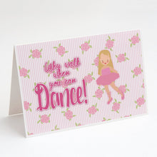 Load image into Gallery viewer, Ballet Long Blonde Hair Greeting Cards -  Blank Note Cards – 8-Pack of Artist-Designed Cards with Envelopes