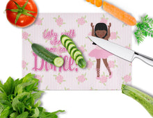 Load image into Gallery viewer, Ballet Long Hair African American Glass Cutting Boards – Durable, Decorative Kitchen Art Large BB5389LCB