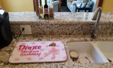 Load image into Gallery viewer, Ballet Dance Brunette Dish Drying Mat – Absorbent, Artistic Kitchen Essentials BB5390DDM