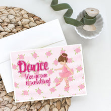 Load image into Gallery viewer, Ballet Dance Brunette Greeting Cards -  Blank Note Cards – 8-Pack of Artist-Designed Cards with Envelopes