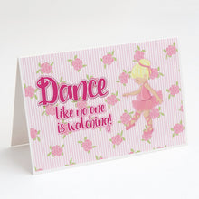 Load image into Gallery viewer, Ballet Dance Blonde Greeting Cards -  Blank Note Cards – 8-Pack of Artist-Designed Cards with Envelopes