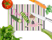 Load image into Gallery viewer, Ballet Dance is my Life Brunette Glass Cutting Boards – Durable, Decorative Kitchen Art Large BB5393LCB