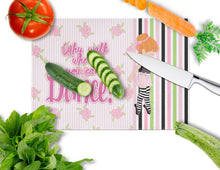 Load image into Gallery viewer, Ballet Dance Stripes Red Hair Glass Cutting Boards – Durable, Decorative Kitchen Art Large BB5399LCB
