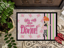 Load image into Gallery viewer, Ballet Dance Stripes Red Hair Doormat - 18x27 Decorative Floor Mat – Indoor/Outdoor Rug with Artistic Flair BB5399MAT