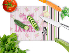 Load image into Gallery viewer, Ballet Dance Stripes Blonde Glass Cutting Boards – Durable, Decorative Kitchen Art Large BB5400LCB