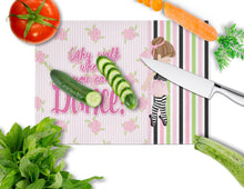 Load image into Gallery viewer, Ballet Dance Stripes Brunette Glass Cutting Boards – Durable, Decorative Kitchen Art Large BB5401LCB