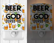 Load image into Gallery viewer, Beer is Proof God Loves You Ceramic Night Light BB5413CNL
