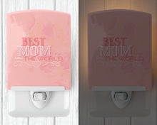 Load image into Gallery viewer, The Best Mom in the World Pink Ceramic Night Light BB5419CNL