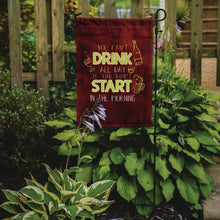 Load image into Gallery viewer, Start Drinking in the Morning Garden Flag - Outdoor Decorative Yard Flag BB5425GF