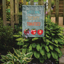 Load image into Gallery viewer, Gardening Therapy and Tomatoes Garden Flag - Outdoor Decorative Yard Flag BB5432GF