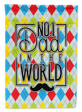 Load image into Gallery viewer, No 1 Dad in the World Argyle Garden Flag - Outdoor Decorative Yard Flag BB5441GF