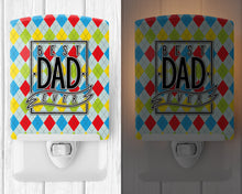 Load image into Gallery viewer, Best Dad Ever Argyle Ceramic Night Light BB5442CNL