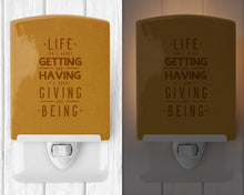 Load image into Gallery viewer, Life is Giving and Being Ceramic Night Light BB5447CNL