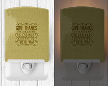 Load image into Gallery viewer, Give Thanks Blessings Ceramic Night Light BB5457CNL