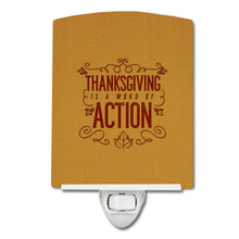 Load image into Gallery viewer, Thanksgiving is Action Ceramic Night Light BB5458CNL