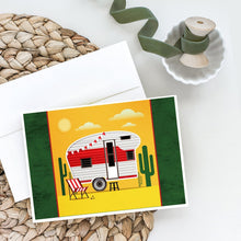 Load image into Gallery viewer, Greatest Adventure Retro Camper Desert Greeting Cards -  Blank Note Cards – 8-Pack of Artist-Designed Cards with Envelopes