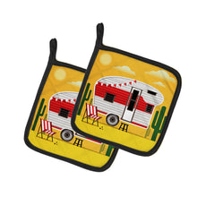 Load image into Gallery viewer, Greatest Adventure Retro Camper Desert Pot Holders - Set of 2 - Heat-Resistant Kitchen Essentials BB5479PTHD