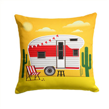 Load image into Gallery viewer, Greatest Adventure Retro Camper Desert Throw Pillow - 14x14 Decorative Pillow – Art for Your Home &amp; Patio BB5479PW1414