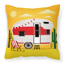 Load image into Gallery viewer, Greatest Adventure Retro Camper Desert Fabric Decorative Pillow BB5479PW1818