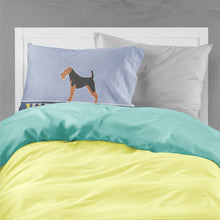 Load image into Gallery viewer, Welsh Terrier Welcome Fabric Standard Pillowcase – Artistic Decorative Front, White Back BB5489PILLOWCASE