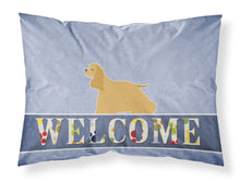 Load image into Gallery viewer, Cocker Spaniel Welcome Fabric Standard Pillowcase – Artistic Decorative Front, White Back BB5490PILLOWCASE