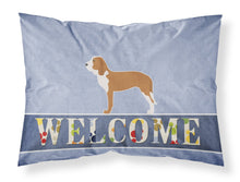 Load image into Gallery viewer, Spanish Hound Welcome Fabric Standard Pillowcase – Artistic Decorative Front, White Back BB5495PILLOWCASE