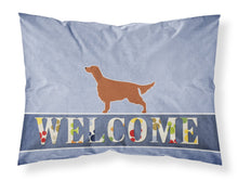Load image into Gallery viewer, Irish Setter Welcome Fabric Standard Pillowcase – Artistic Decorative Front, White Back BB5497PILLOWCASE