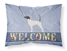 Load image into Gallery viewer, English Pointer Welcome Fabric Standard Pillowcase – Artistic Decorative Front, White Back BB5499PILLOWCASE
