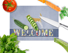 Load image into Gallery viewer, American Foxhound Welcome Glass Cutting Boards – Durable, Decorative Kitchen Art Large BB5502LCB