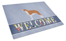 Load image into Gallery viewer, Borzoi Russian Greyhound Welcome Glass Cutting Boards – Durable, Decorative Kitchen Art Large BB5503LCB