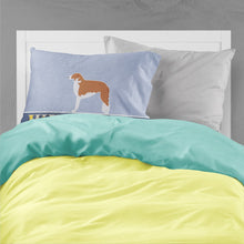 Load image into Gallery viewer, Borzoi Russian Greyhound Welcome Fabric Standard Pillowcase – Artistic Decorative Front, White Back BB5503PILLOWCASE