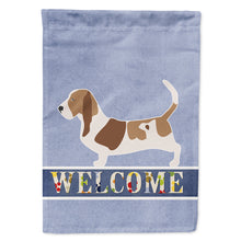 Load image into Gallery viewer, Basset Hound Welcome Flag Canvas House Size BB5506CHF
