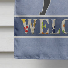 Load image into Gallery viewer, Black Labrador Retriever Welcome Flag Canvas House Size BB5512CHF