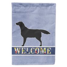 Load image into Gallery viewer, Black Labrador Retriever Welcome Flag Canvas House Size BB5512CHF