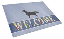 Load image into Gallery viewer, Black Labrador Retriever Welcome Glass Cutting Boards – Durable, Decorative Kitchen Art Large BB5512LCB