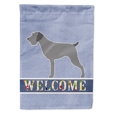 Load image into Gallery viewer, German Wirehaired Pointer Welcome Flag Canvas House Size BB5515CHF
