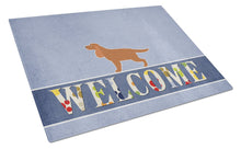 Load image into Gallery viewer, English Cocker Spaniel Welcome Glass Cutting Boards – Durable, Decorative Kitchen Art Large BB5516LCB