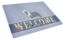 Load image into Gallery viewer, Bearded Collie Welcome Glass Cutting Boards – Durable, Decorative Kitchen Art Large BB5521LCB