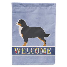 Load image into Gallery viewer, Bernese Mountain Dog Welcome Flag Canvas House Size BB5523CHF